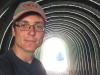 Marc im Tunnel der Kampfbahn beim geocachen